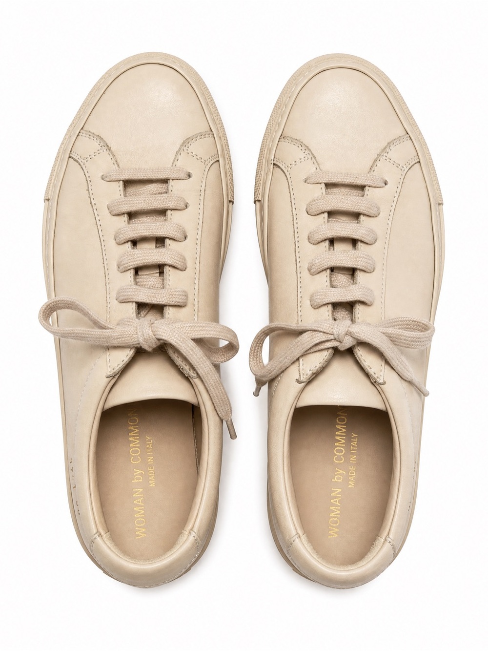 Common Projects Women's Beige Leather Sneakers